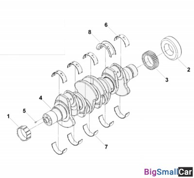 Вкладыши коренные комплект ISF 3.8 (4,5,1 упорный) 5290097 (Оригинал)