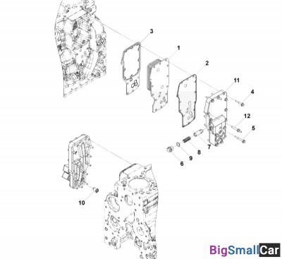 Теплообменник масляный 6ISBe (Маслоохладитель) 3975818 (Оригинал)